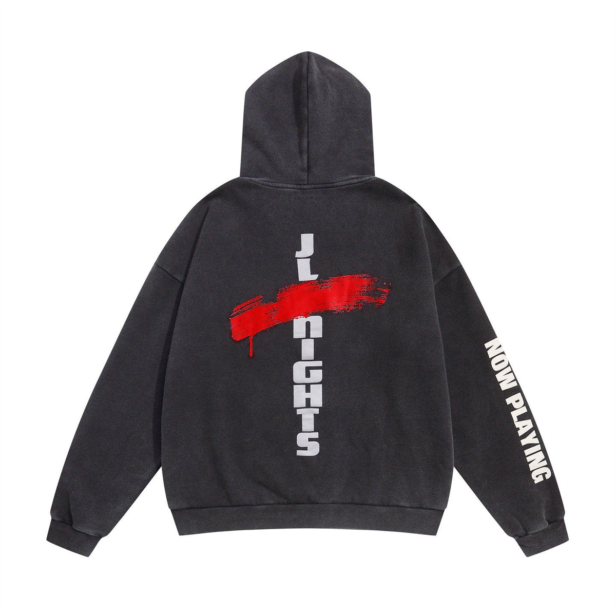 FEAR OF GOD FOG Vintage Washed Ripped Fleece‑Lined Hoodie