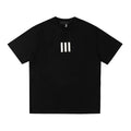 FEAR OF GOD ESSENTIALS 3‑Stripes Silicone Logo Unisex Loose Short Sleeve T‑Shirt