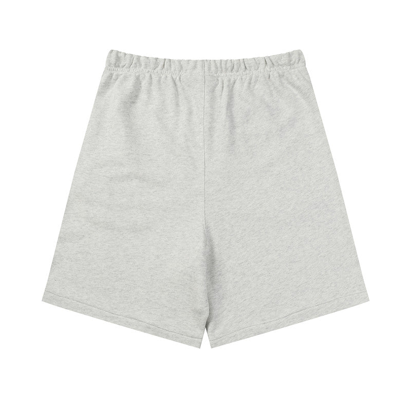 FEAR OF GOD FOG ESSENTIALS Silicone 3‑Stripes Unisex Loose 5‑Inch Sports Shorts