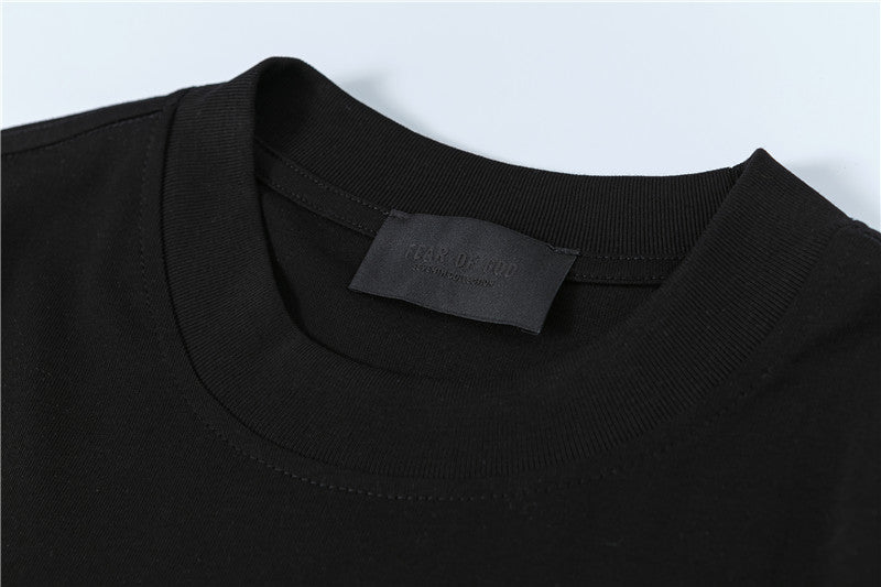 FEAR OF GOD ESSENTIALS FGEO Chest Logo Black T‑Shirt