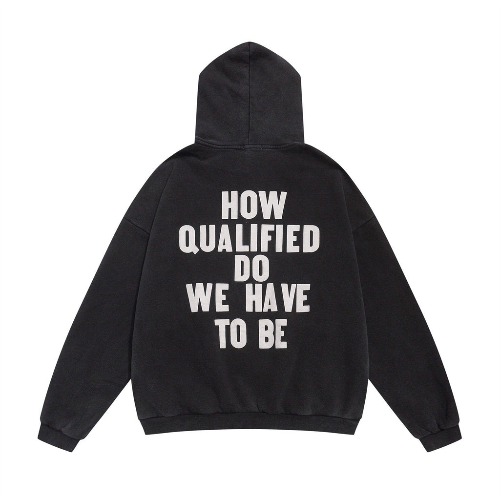 FEAR OF GOD FOG Main Line FU Logo Washed Fleece‑Lined Unisex Hoodie