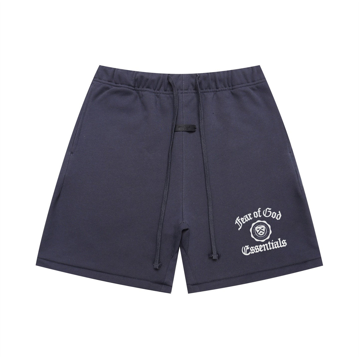 FEAR OF GOD FOG ESSENTIALS College Badge Print Loose Men’s High‑Street Shorts
