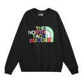 The North Face x Gucci Multicolor Logo Crewneck Sweatshirt – Black